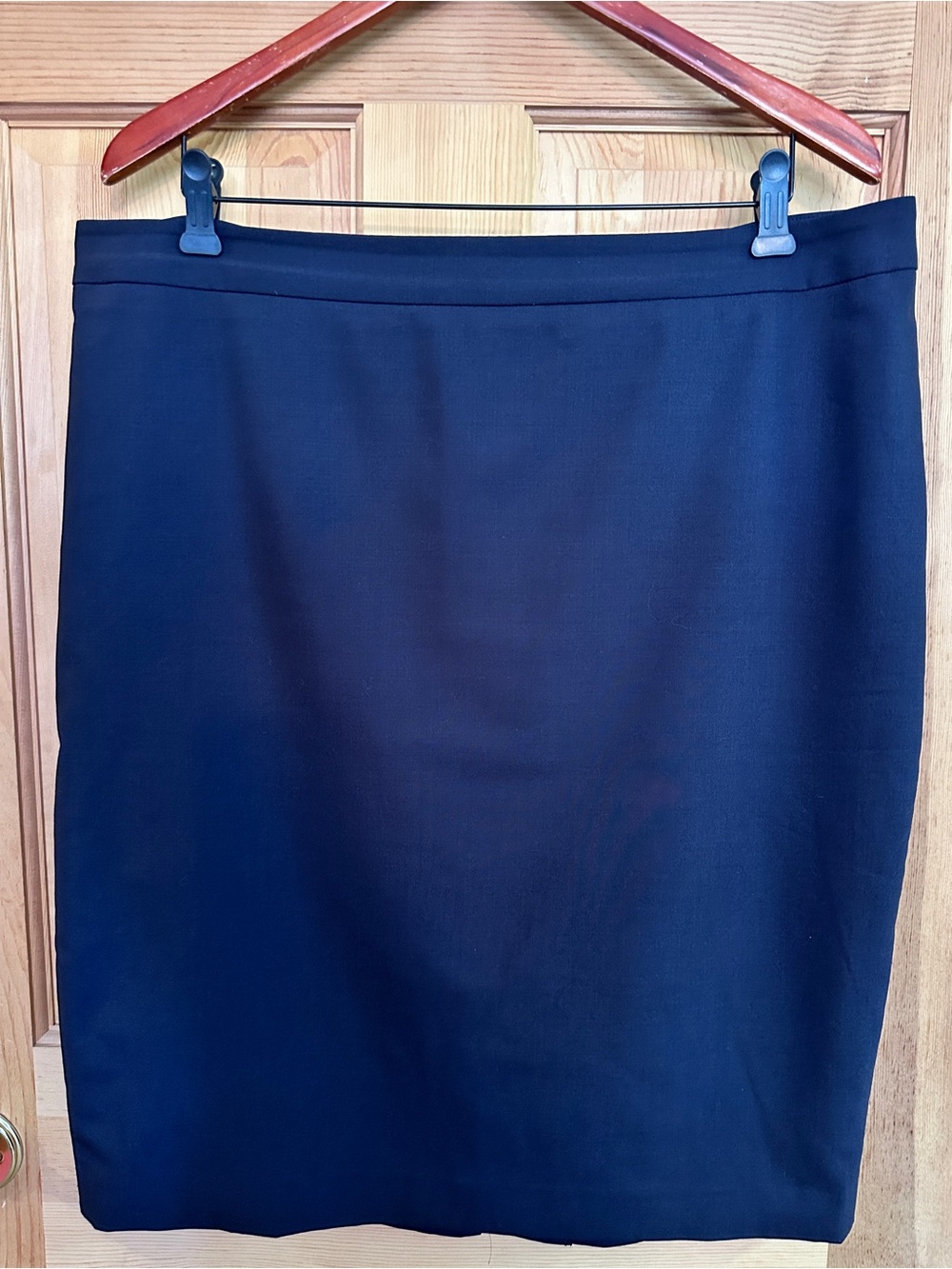 Ann Taylor Navy Blue Tailored Pencil Skirt